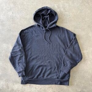 vintage y2k 00s blank black hoodie